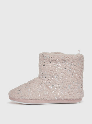 Starorůžové vzorované papuče Dorothy Perkins