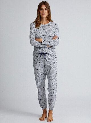 Světle šedé dvoudílné pyžamo Dorothy Perkins