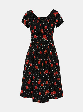 Čierne vzorované šaty Dolly & Dotty Satin