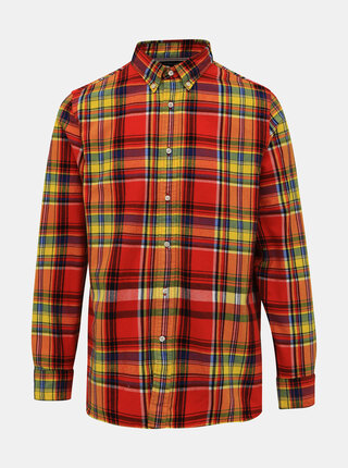 Červená pánská kostkovaná regular fit košile Tommy Hilfiger