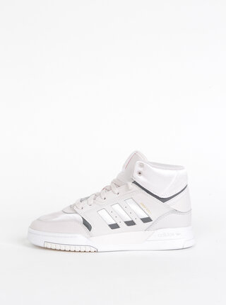 Svetloružové dámske kožené členkové tenisky adidas Originals Drop Step