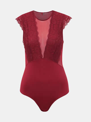 Červené krajkové body Pieces Julia