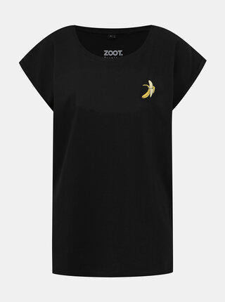 Čierne dámske tričko s potlačou ZOOT Original Banán