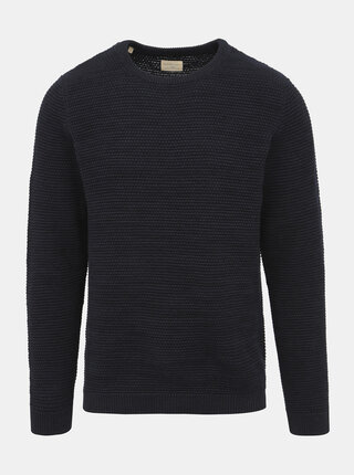 Tmavě modrý basic svetr Selected Homme New Vince Bubble
