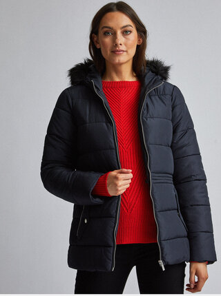 Tmavě modrá prošívaná bunda Dorothy Perkins
