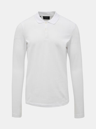 Bílé basic polo tričko Selected Homme Milano