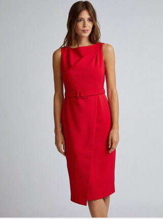 Červené púzdrové šaty Dorothy Perkins