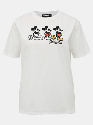 Biele tričko s potlačou TALLY WEiJL Disney Mickey