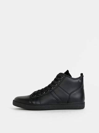Černé kotníkové tenisky se semišovými detaily Jack & Jones Steward