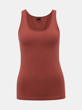 Cihlové basic tílko VERO MODA Maxi