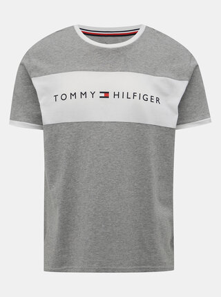 Šedé pánské tričko s potiskem Tommy Hilfiger