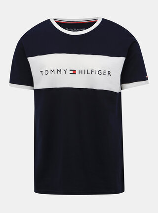 Tmavě modré pánské tričko s potiskem Tommy Hilfiger