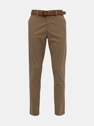 Hnědé pánské chino kalhoty Tom Tailor Denim