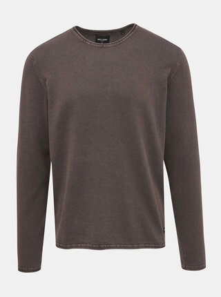 Hnědý basic svetr ONLY & SONS Garson