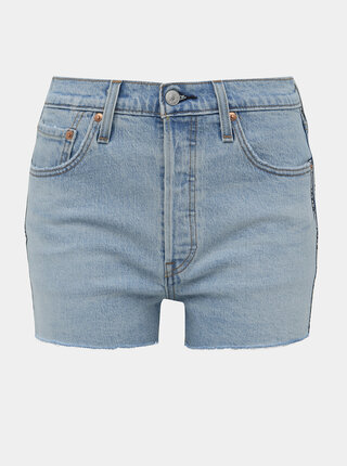 Světle modré dámské džínové kraťasy s lampasem Levi's® 501