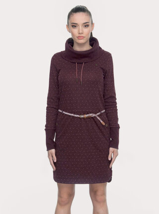 Fialové vzorované mikinové šaty Ragwear Laura B