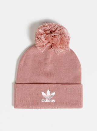 Růžová čepice s bambulí adidas Originals Bobble