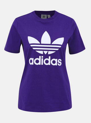Fialové dámské tričko adidas Originals Trefoil