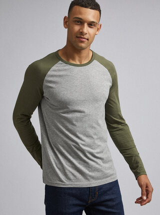 Šedé basic tričko Burton Menswear London Raglan