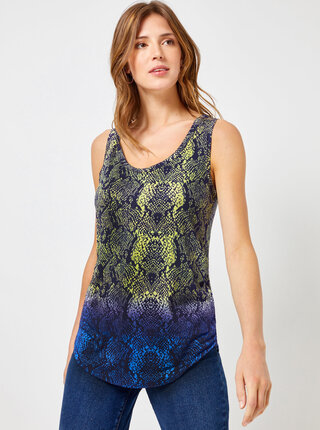 Žluto-modré vzorované tílko Dorothy Perkins
