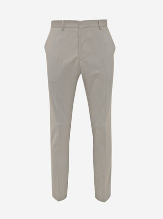 Béžové oblekové slim fit nohavice Selected Homme Maze Saint
