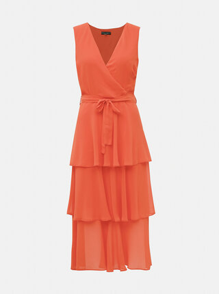 Oranžové midišaty Dorothy Perkins