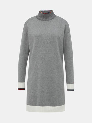 Šedé svetrové šaty Tommy Hilfiger
