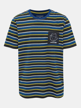 Tmavě modré pruhované tričko Jack & Jones Relief