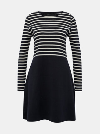 Tmavě modré pruhované svetrové šaty VERO MODA Sailor
