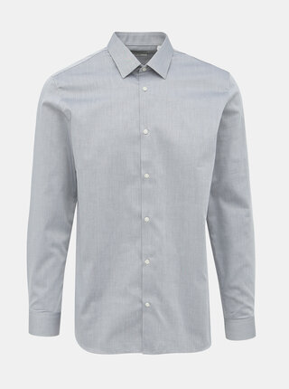 Šedá slim fit košile Jack & Jones Non Iron