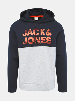 Šedo-modrá mikina Jack & Jones Milla