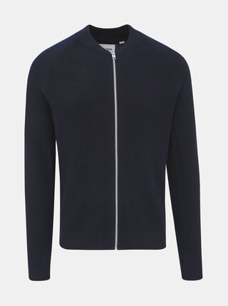 Čierny sveter na zips Jack & Jones Neptun