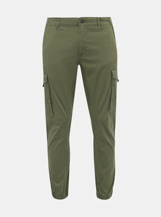 Zelené tapered nohavice Jack & Jones Paul
