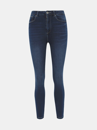 Tmavě modré zkrácené skinny fit džíny ONLY Gosh