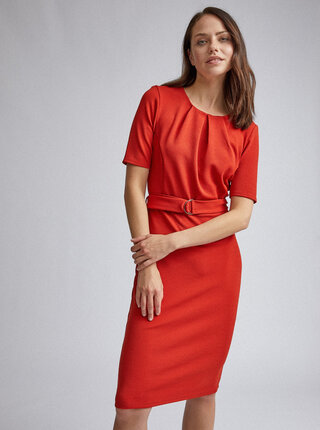 Tehlové púzdrové šaty Dorothy Perkins