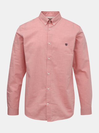 Růžová slim fit košile Jack & Jones Bla