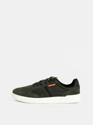 Tmavě zelené semišové tenisky Jack & Jones Hunter