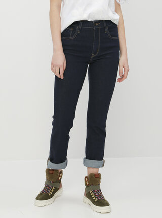 Tmavomodré dámske straight fit rifle Levi's 724