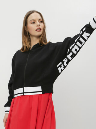 Černá dámská mikina s potiskem Reebok Wor Myt