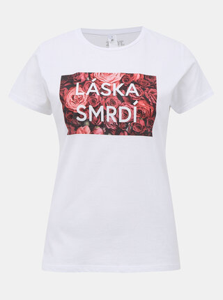 Biele dámske tričko ZOOT Original Láska smrdí