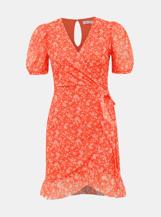 Oranžové květované šaty Miss Selfridge Petites