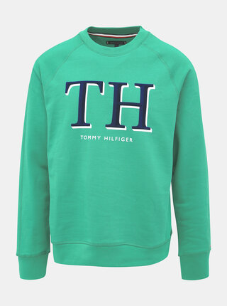 Zelená pánská mikina Tommy Hilfiger Monogram