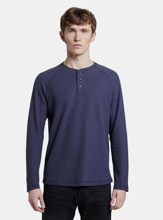 Tmavomodré pánske basic tričko Tom Tailor Denim