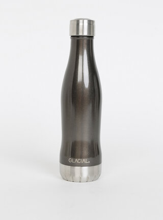 Černá metalická láhev GLACIAL Metalic 400 ml
