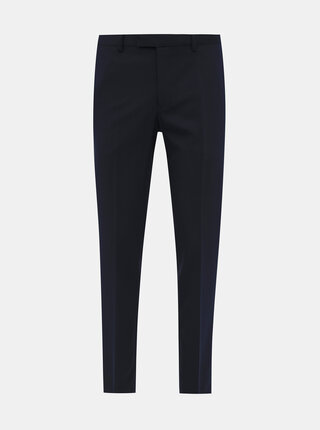 Tmavě modré oblekové slim fit kalhoty Jack & Jones VIncent