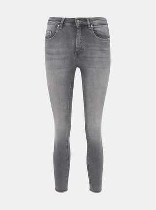 Šedé skrátené skinny fit rifle ONLY Blush