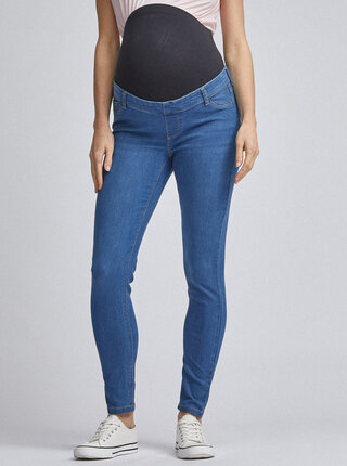 Modré těhotenské jeggings Dorothy Perkins Maternity