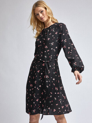 Čierne kvetované šaty Dorothy Perkins Tall
