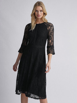 Čierne krajkové šaty Dorothy Perkins Tall