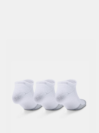 Sada tří párů bílých ponožek Heatgear Under Armour